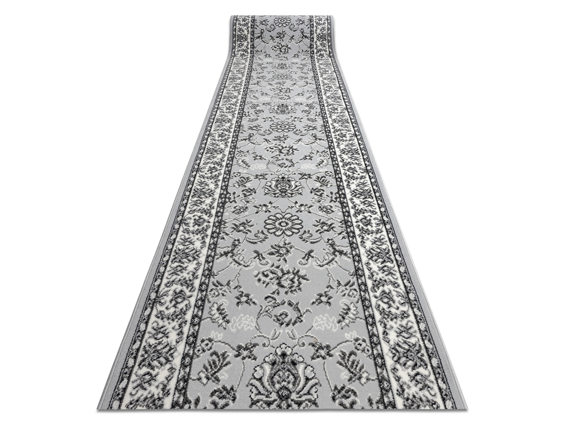Alfombra de Pasillo Bcf Morad Klasyk Clásico Gris 60 cm