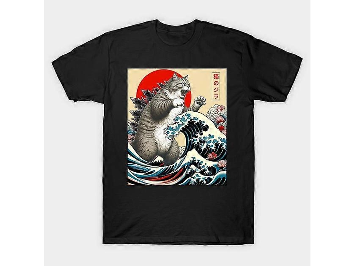 Catzilla Cat Japanese Art Cat Gifts For Men Women Kid Funny T-shirt Unisex Best Sellers Sizes