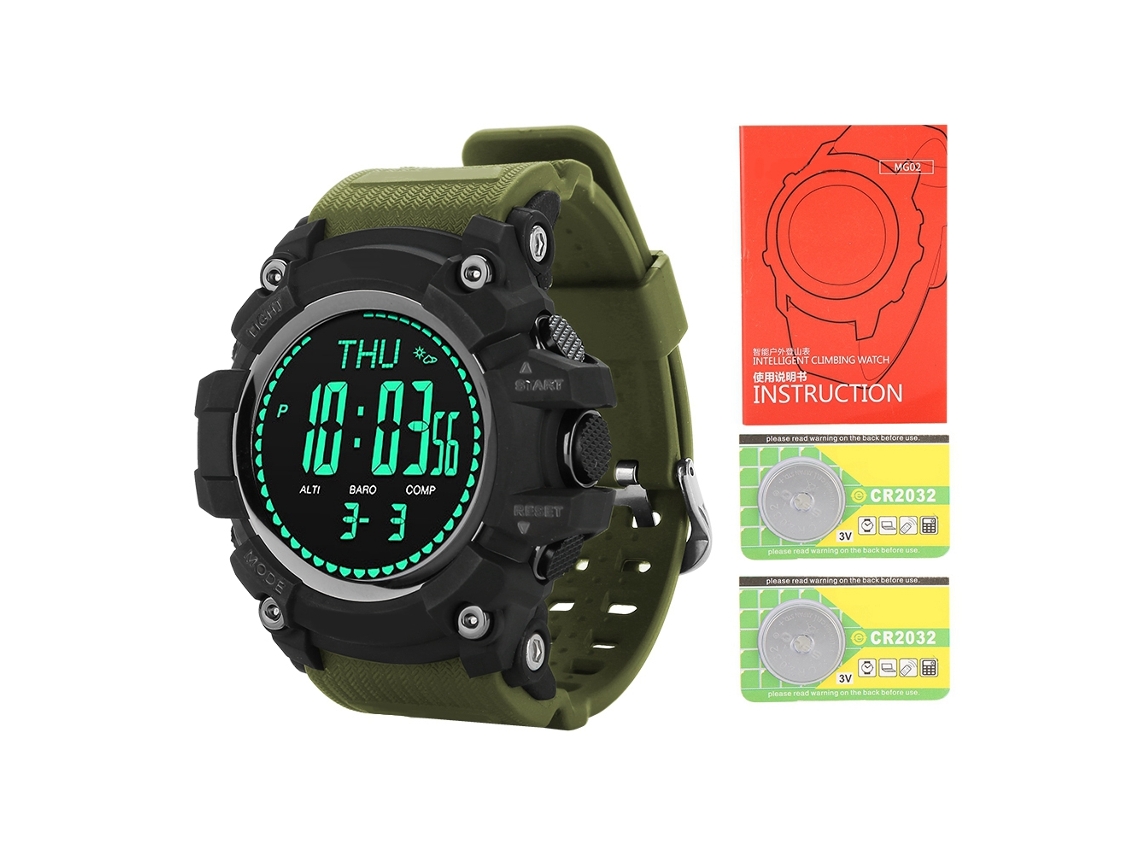 Reloj Inteligente (podómetro Barómetro) Impermeable Deportivo Al Aire Libre Alpinismo Moda