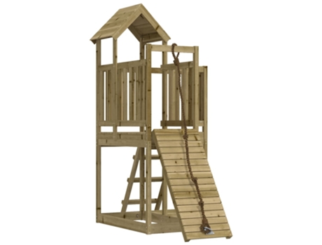 Parque Infantil VIDAXL con pared escalada de madera impregnada de pino (Edad Mínima Recomendada: 3 años)