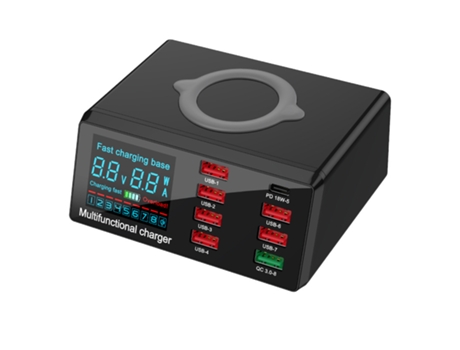 Estación de Carga Fast Ports Usb Wireless Charging