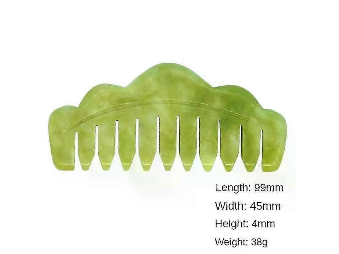 Peine de jade para masaje de cabeza para mujer, 2/1 pieza, suave, con cuerno de jade fénix verde, tienda Jinyubo