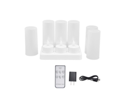 Rebe-vela Led Reutilizável Sem Chama Luz De Chá Elétrica Falsa Para Casamento Festa Mesa De Jantar 100‑240v Plug Us