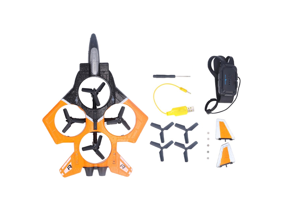 Pulsera De Control Remoto Para Avión Dron De 2,4 Ghz Con Sensor De Gravedad De Espuma Y Luz Led, Juguete Naranja