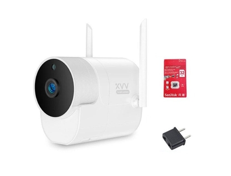Cámara de Vigiláncia SLOWMOOSE Inteligente Externa Xiaomi Mijia App 360º Wi-Fi 1080P y Visión Nocturna (Agregar EU 32 GB)