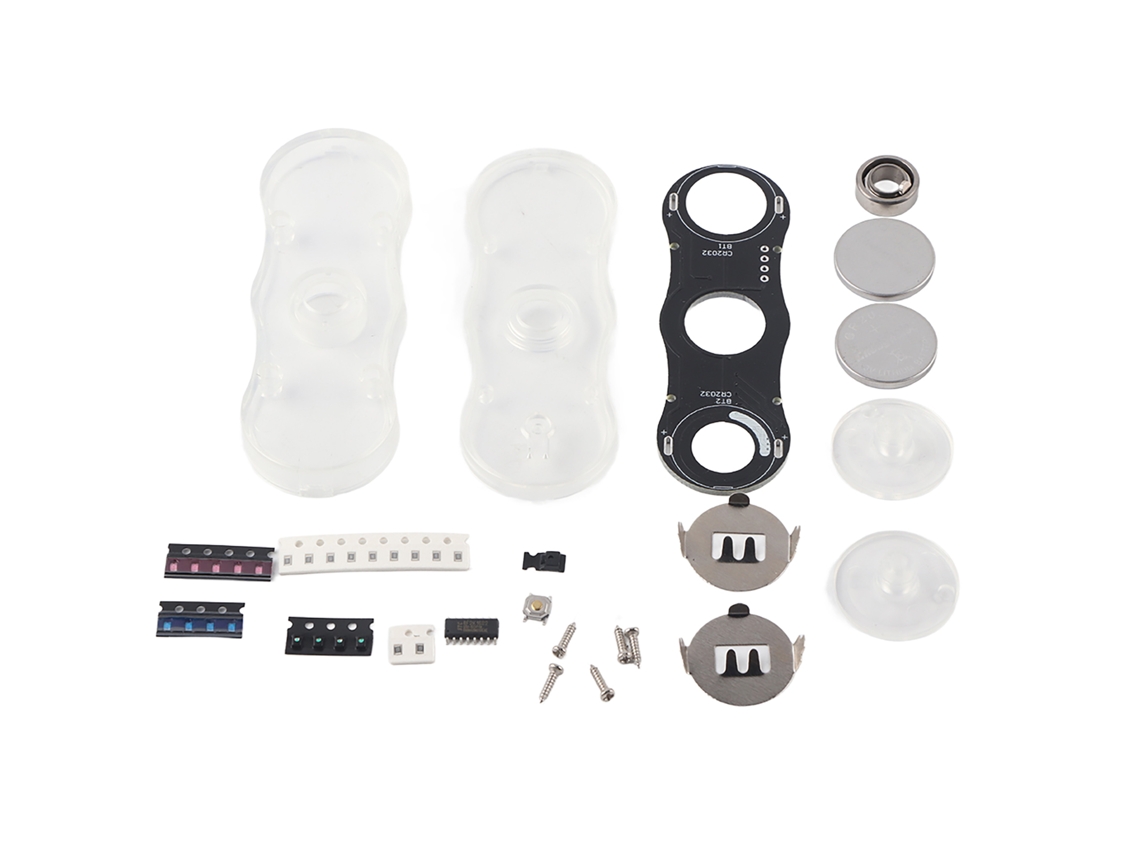 Kit De Giroscopio Electrónico De Pulgar Para Armar Con Diferentes Efectos De Luz Led Y Carcasa Acrílica.
