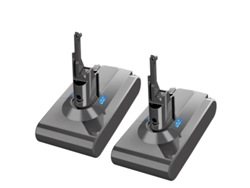 Batería Dyson V8, capacidad de 4000 mAh/6000 mAh, recargable de iones de litio, paquete de 2, 6 Ah