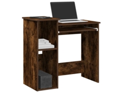 Escritorio | Mesa | Escritorio con estantes de madera de roble ahumado