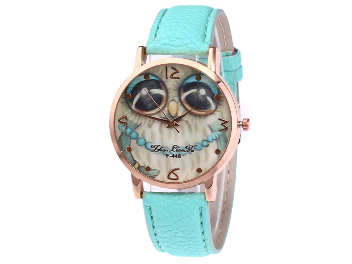 Reloj De Cuarzo Con Correa De Cuero Pu Unisex Estilo Casual Dial Personalizado (menta)