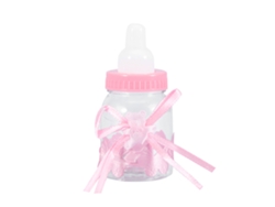 24 Frascos Rellenables Con Lazo De Oso, Regalo De Dulces, Decoración Para Fiesta De Bautizo, Rosa