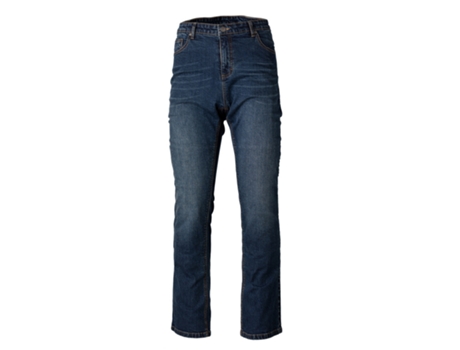 Pantalones Resistente para Motociclismo RST Largo Tejido Reforzado Kevlar Straight Leg Tecido Azul (S)