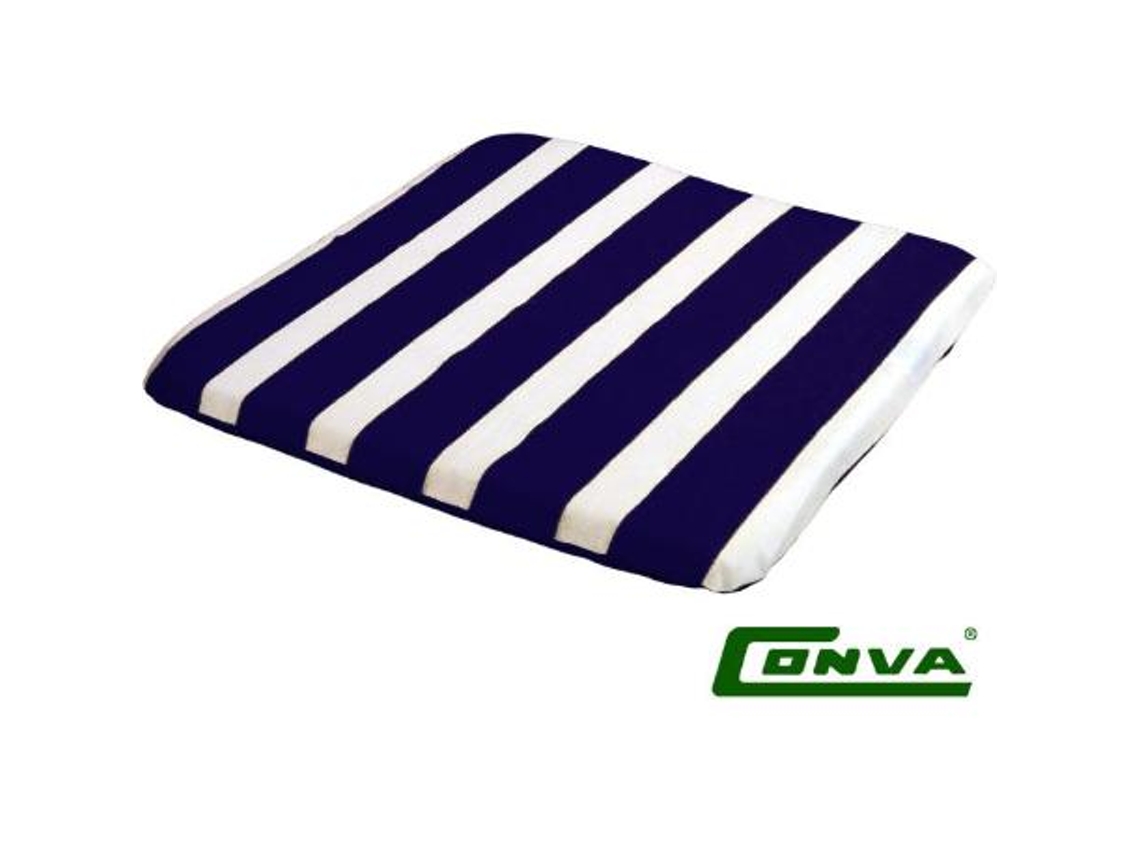 Playa cojin cuadrado (4 und) azul-blanco 38x42x1.5cm 10405