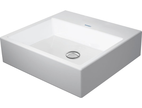 Lavabo DURAVIT Vero Air 50x47cm, sin rebosadero, con banco con agujero para grifo, sin agujero para grifo, pared trasera lijada y acristalada