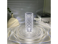 Lámpara De Mesa Led De Cristal Con Control Táctil Regulable, Luz Nocturna Moderna Con Forma De Diamante, Decoración Para Dormitorio/restaurante.