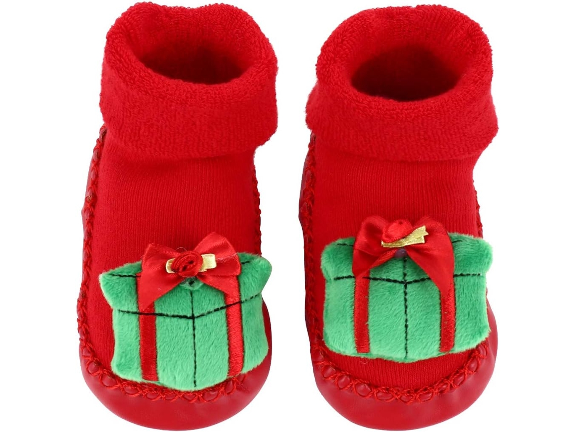 Calcetines antideslizantes para niños y niñas, gruesos y cálidos con estampados.