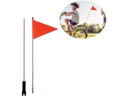 MEOIRUERY Banderín de seguridad para bicicleta infantil, bandera naranja neón, con soporte para niños y niñas