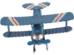 Piezas De Decoración Retro Con Forma De Avión Azul Vintage Para Colgar En El Escritorio