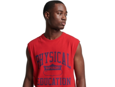 Top SUPERDRY Algodón Hombre (M - Rojo)
