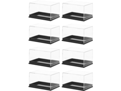 Cajas Rectangulares Plástico Transparente Juego 8 Diseño Versátil Exhibir Conchas Minerales Decoración Hogar