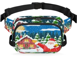 Riñonera Estampado Navideño Para Mujeres Hombres Niñas Niños Riñonera Correr Practicar Deportes Hacer Sende