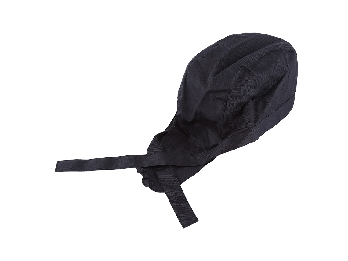 Gorro de chef estilo pirata para cocina, restaurante y catering - Negro