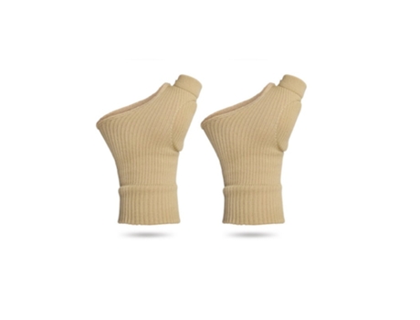 Guantes INF Compressão Apoio Polegar Pulso Beige