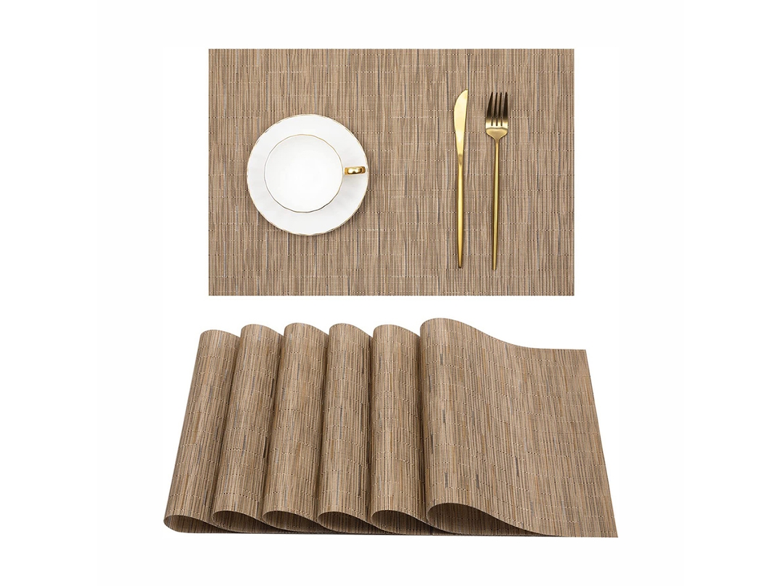 Juego de 6 vajillas de PVC lavables y antideslizantes para cocina TRUYUETY