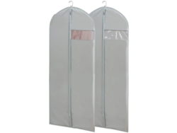 2 fundas para ropa, transpirables y resistentes al polvo, con ventana transparente, de Digitallab (gris/60 x 150 cm)
