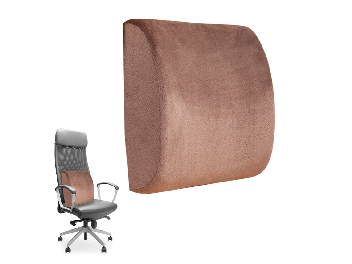 Almohada De Apoyo Lumbar, Almohada Ergonómica Para Respaldo De Silla De Oficina, Alivia Eficazmente El Dolor, Marrón Gertiz
