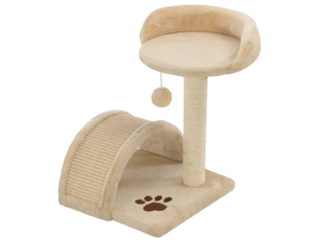 vidaXL Rascador para gatos con poste de sisal 40 cm beige y marrón