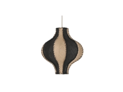 Lampara Techo Yute Hierro Natural Bicolor 50x50x54cm
