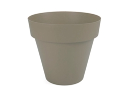 PLASTIKEN TES - Maceta Redonda Clásica Diámetro 32 cm Capacidad 14L Taupe