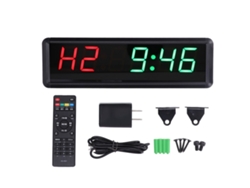Reloj Temporizador Para Gimnasio Con Control Remoto Led De 1.8 Pulgadas, Enchufe Estadounidense De 100-240 V Para Entrenamiento.