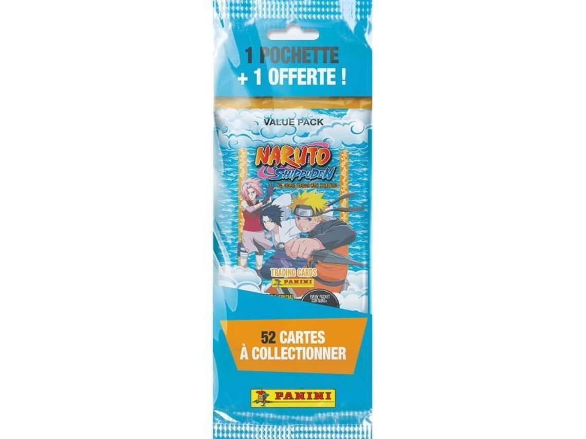 Big Pack 1 bolsillo comprado 1 gratis - PANINI - Naruto - 52 cartas