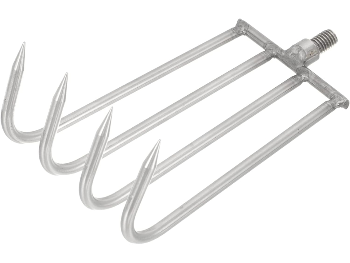 Rastrillo Acuático Portátil De Acero Inoxidable De 4 Dientes Para Pesca Y Jardinería, Herramienta Para Deshierbar Y