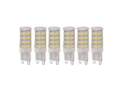 2026-6pcs Bombilla Led Maíz 6000k 5w G9 No Regulable Para Ventilador Techo Lámparas Ac 110-130v Hogar Garaje Almacén