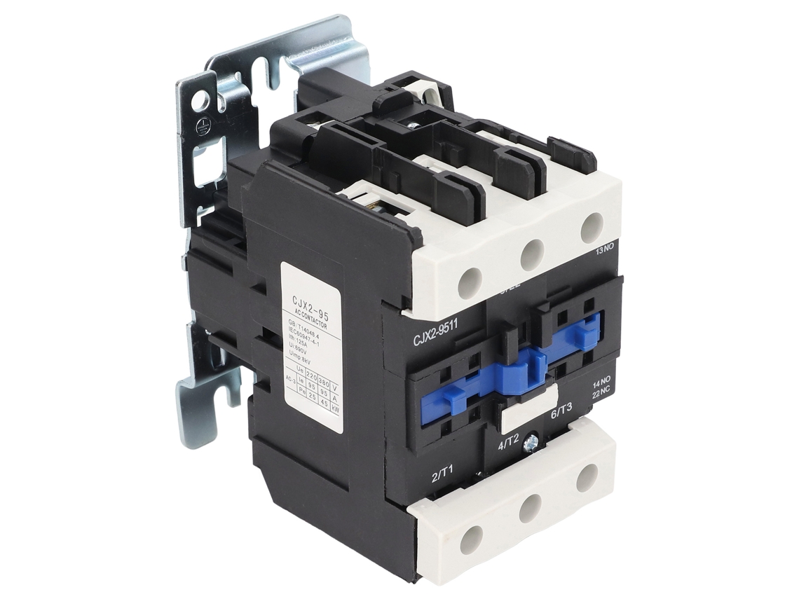 Contactor Eléctrico Industrial De Ca 220v 95a Con Carcasa De Abs Ignífugo Cjx2-9511
