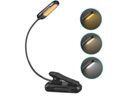 Lámpara De Lectura Con 9 Led, Recargable Vía Usb, Con Pinza, 9 Módulos.