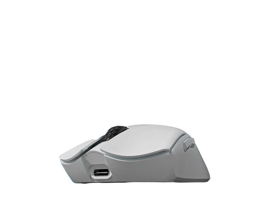 YIZHOOD M6 Ratón Bluetooth inalámbrico trimodo 2,4G Juego ligero Paw3395 Oficina E-Sports Batería de larga duración Diseño de portátil blanco