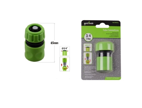 Conector Rápido Con Aquastop para Manguera de 3/4″ 1 9Cm 65Mm 90021 KAELA