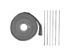 Cinta Aislante Térmica Para Tubo De Escape, 5 M, Fibra De Vidrio Con Unión De Aleación De Acero, Color Negro, Para Coche Y Motocicleta.