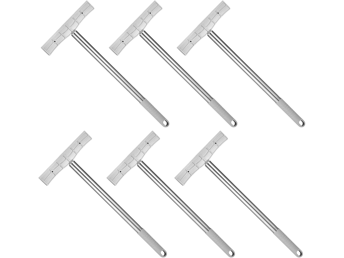 Juego De 6 Soportes Portátiles De Acero Inoxidable Para Pósteres, 40 Cm, Con Clip Cuadrado De 5 Mm.