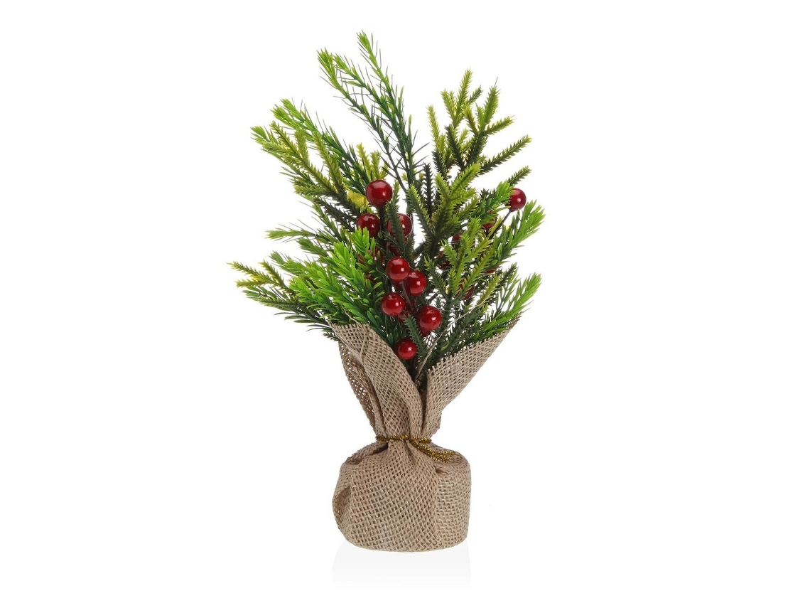 Planta Decorativa VERSA Lino Metal Plástico Cemento 13x30x13 cm