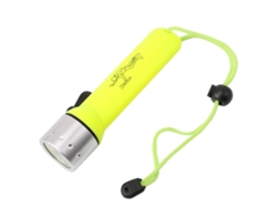 Linterna LED impermeable para buceo submarino, con intensidad regulable, adecuada para buceo, pesca y caza.