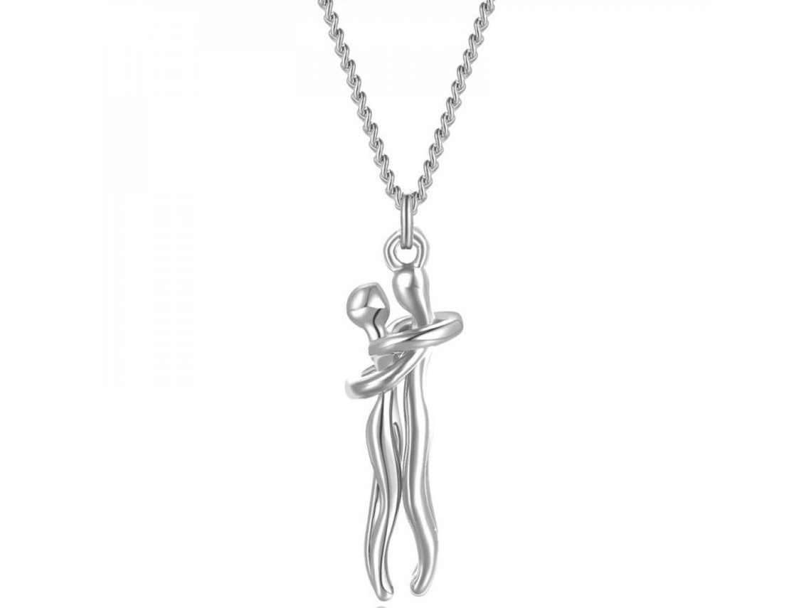 2026-collares De Pareja Con Colgante Abrazo Exquisito Joyería Moda Para Mujeres Día De San Valentín Sv