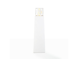 Chimenea de jardín de bioetanol Vulcano White 40x40x145 para uso exterior