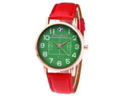 Reloj De Cuero Lichee Para Mujer Y Hombre Impermeable Cuarzo Rojo