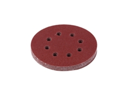 Discos de lixa vermelhos de 125 mm com 8 furos e grão 80 para polimento e lixamento de esmalte.