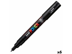 Rotulador POSCA Pc-1M Negro 6 Unidades