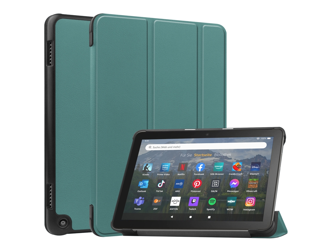Capa Para Amazon Fire Hd 8/fire Hd 8 Plus 2020 Verde Escuro